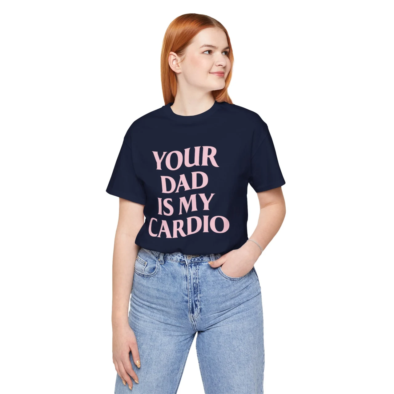 Your Dad Is My Cardio Funny Adult Humor Graphic Tee - Sarcastic Workout Shirt - Image 2