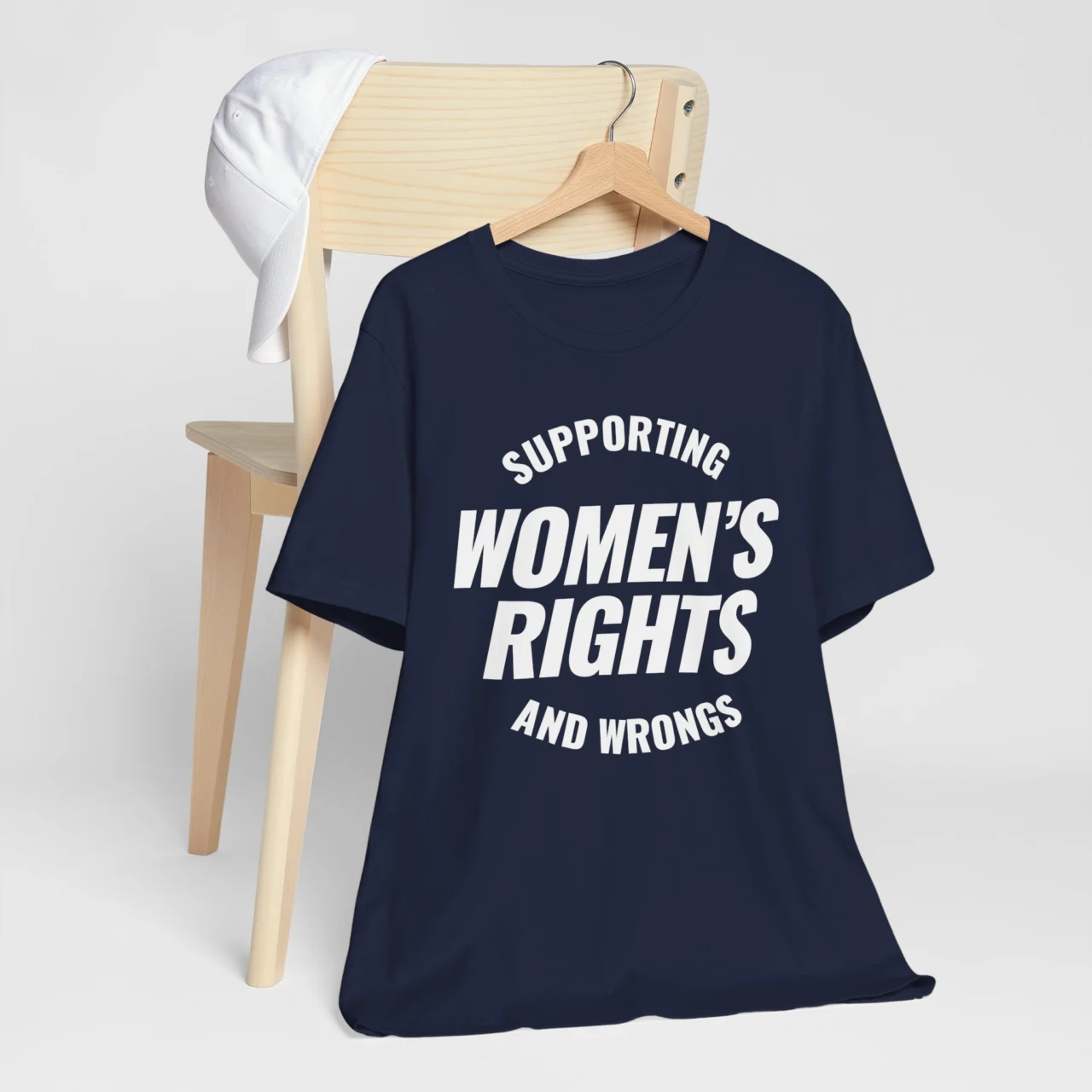 Supporting Women's Rights And Wrongs Graphic Tee - Bold Feminist Humor Shirt - Image 6
