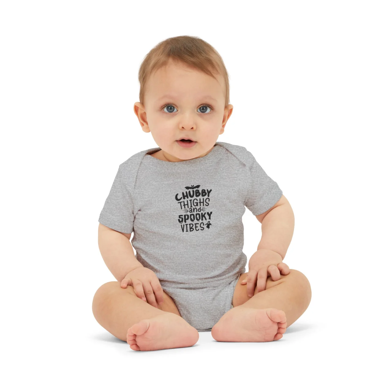Chubby Thighs Spooky Vibes Baby Onesie - Halloween Bodysuit - Image 6