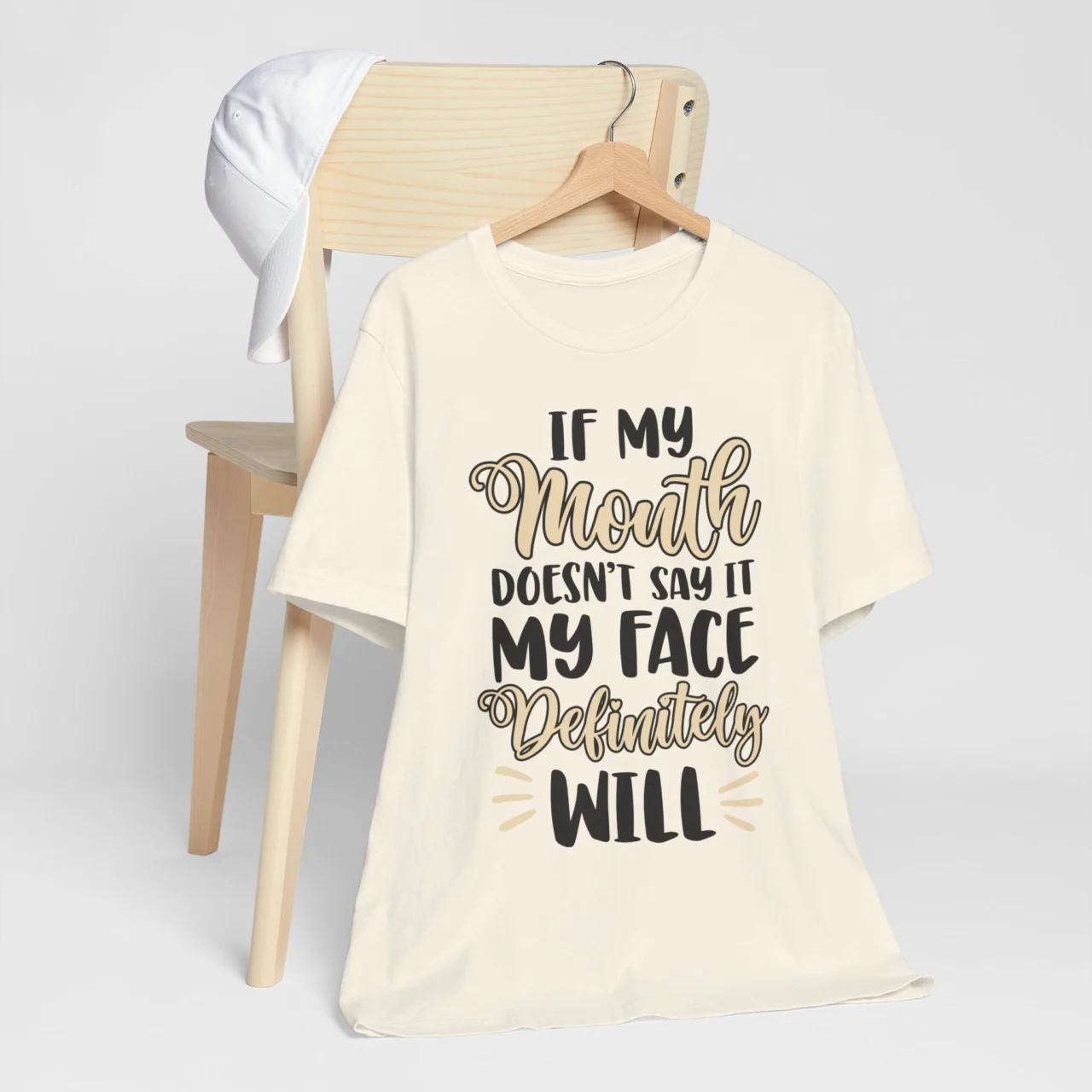 If My Mouth Doesn't Say It My Face Definitely Will Graphic Tee - Sarcastic Humor Shirt - Image 6
