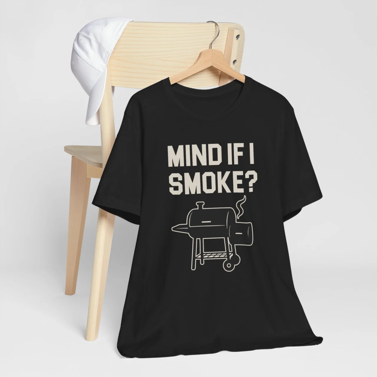 Mind If I Smoke? Funny BBQ Pitmaster Graphic Tee - Grilling Humor Shirt - Image 4