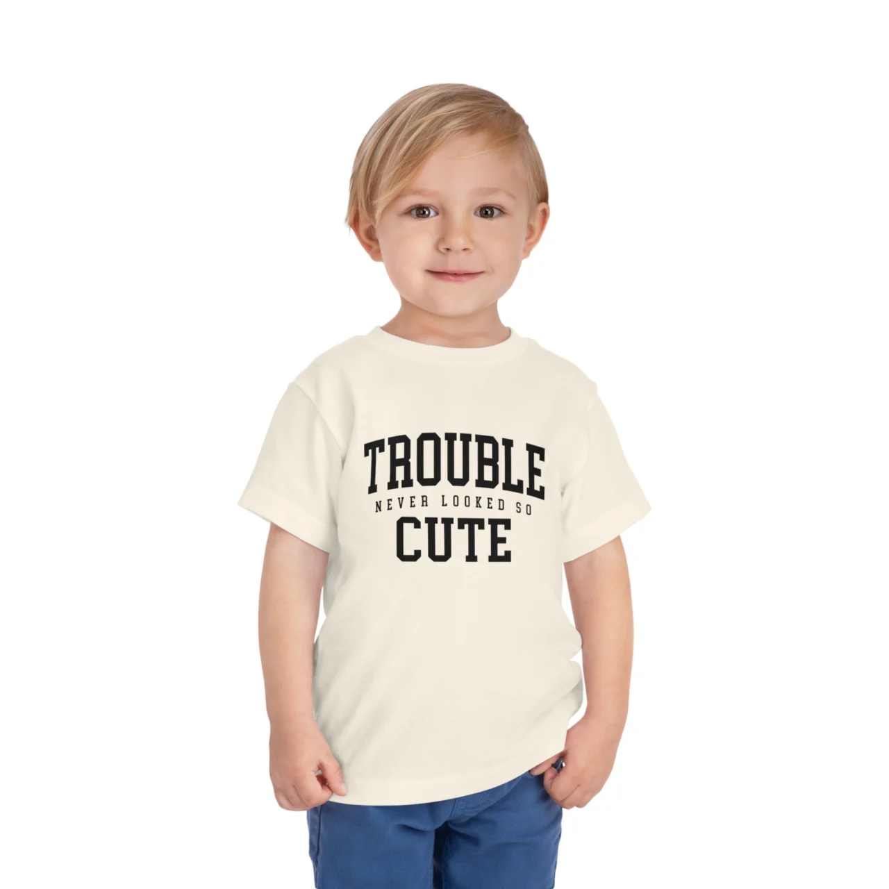Trouble Never Looked So Cute Shirt - Funny Toddler Tee - Image 3