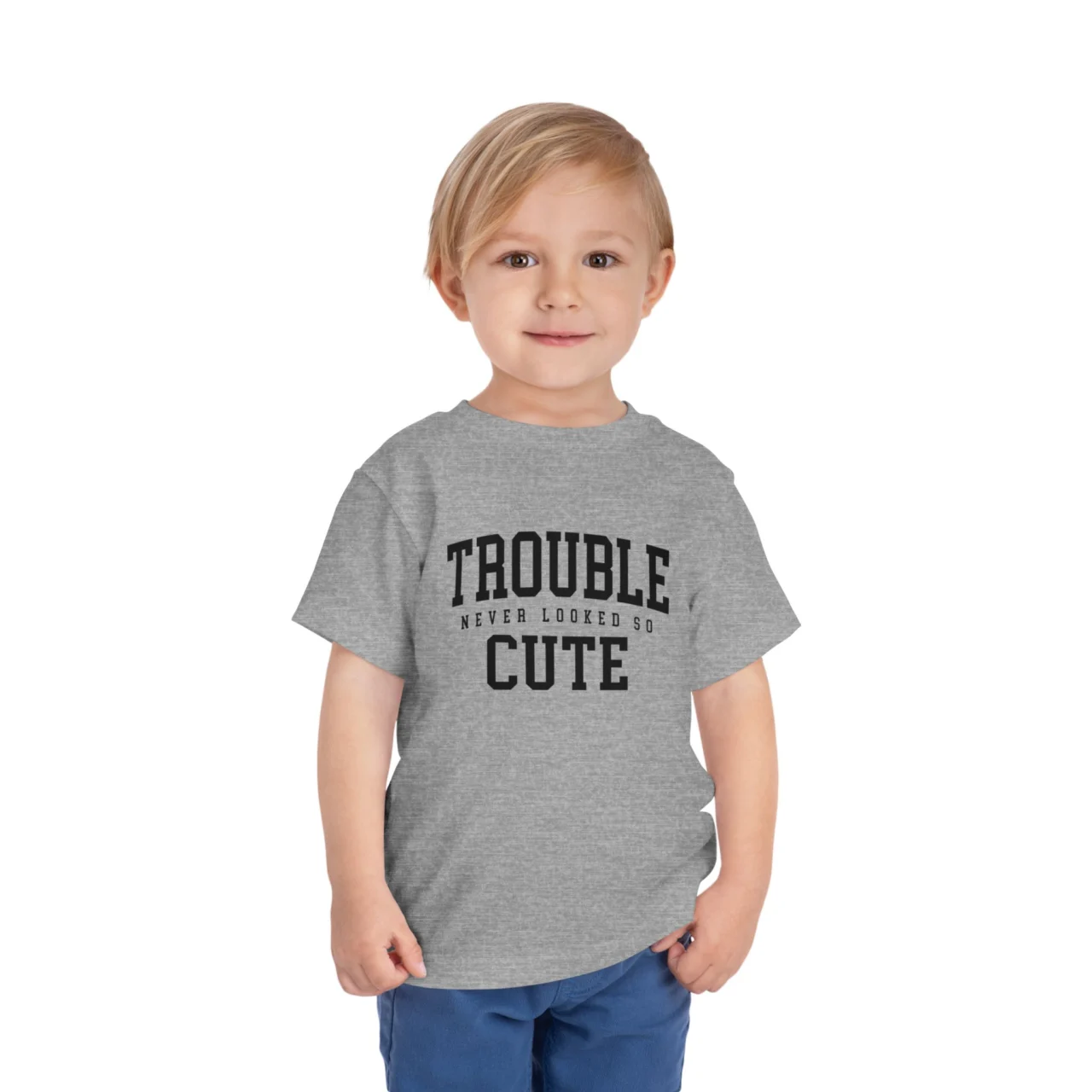 Trouble Never Looked So Cute Shirt - Funny Toddler Tee - Image 5