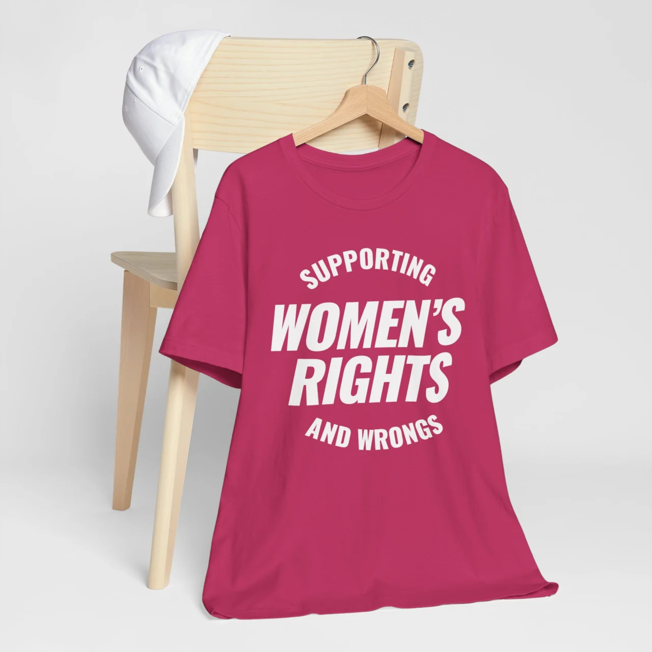 Supporting Women's Rights And Wrongs Graphic Tee - Bold Feminist Humor Shirt - Image 7