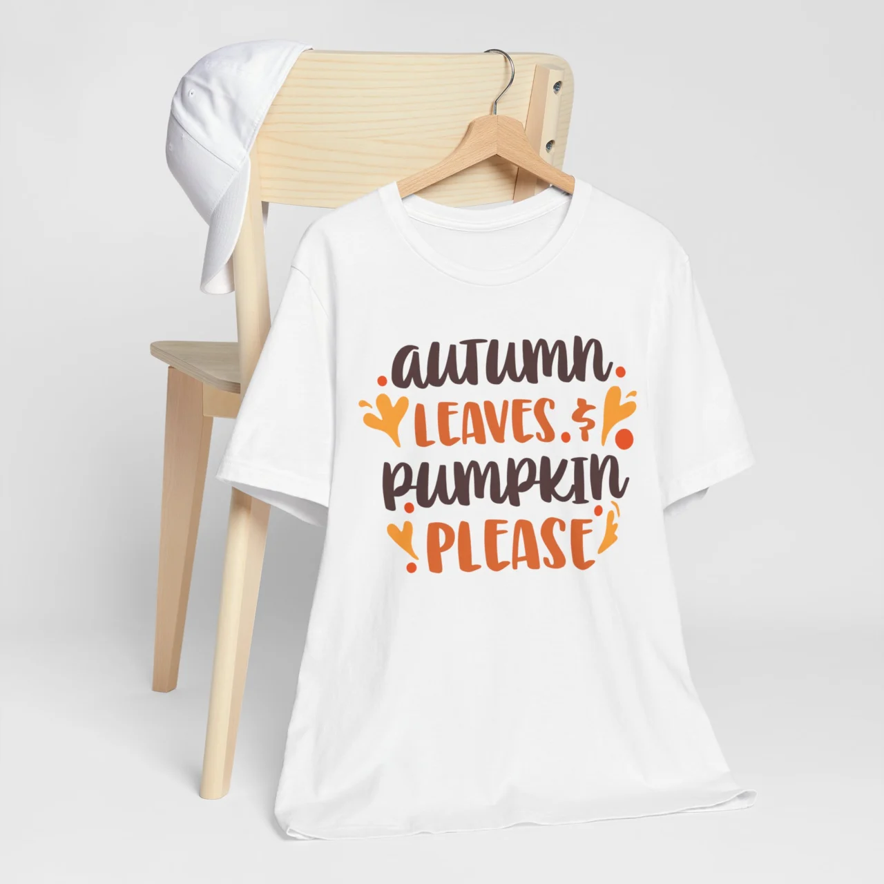 Autumn Leaves and Pumpkins Please Shirt - Cozy Fall Graphic Tee - Cute Pumpkin Shirt