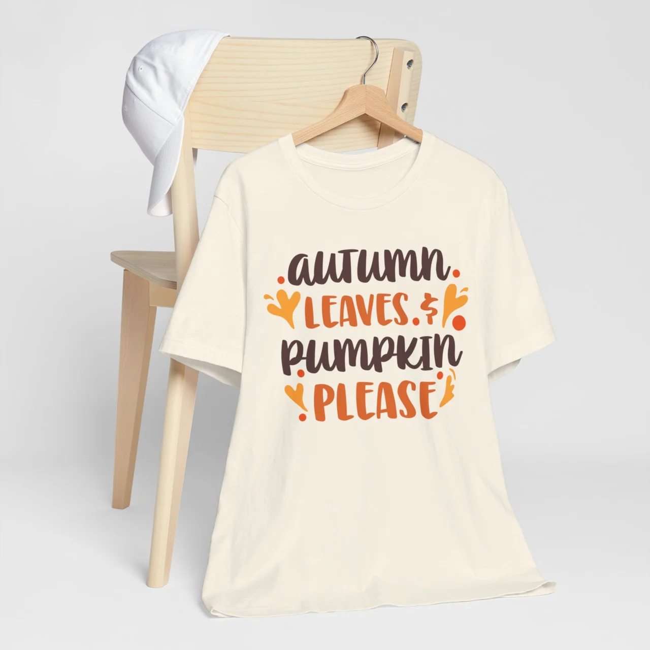 Autumn Leaves and Pumpkins Please Shirt - Fall Graphic Tee - Image 6