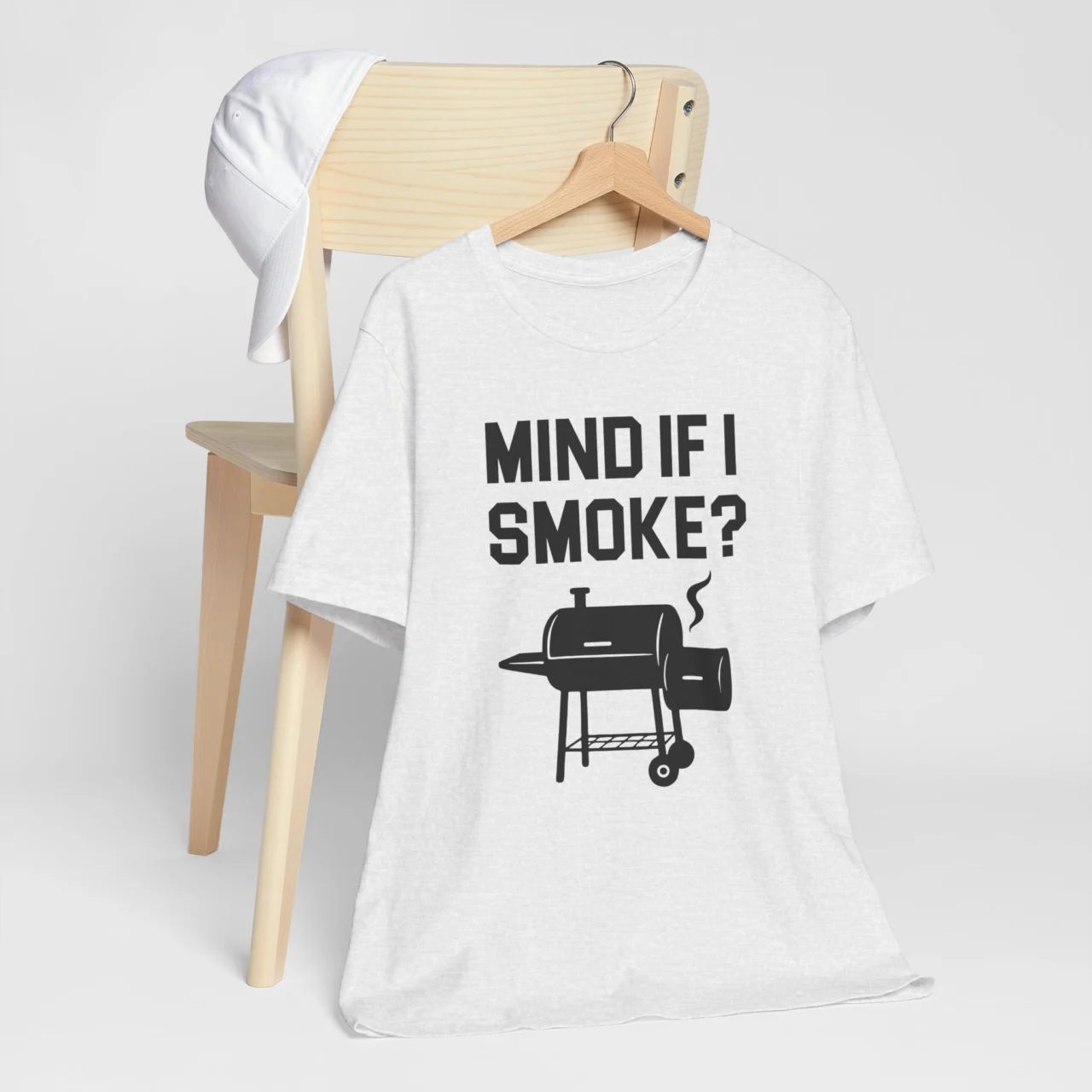 Mind If I Smoke? Funny BBQ Pitmaster Graphic Tee - Grilling Humor Shirt - Image 3