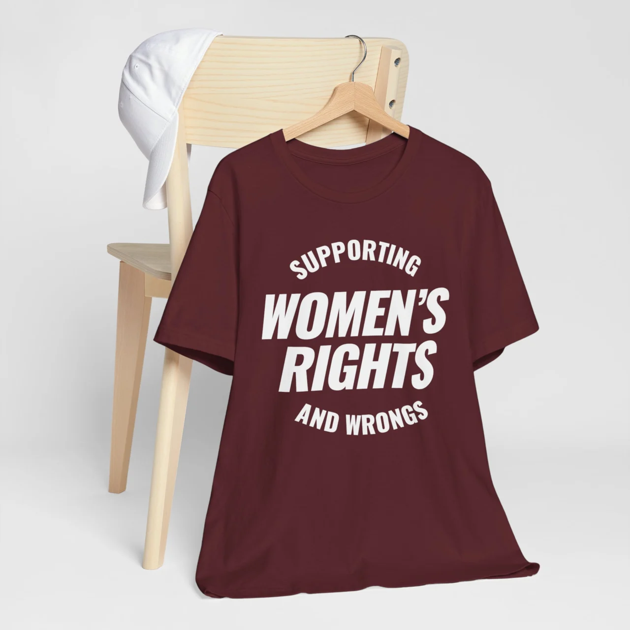 Supporting Women's Rights And Wrongs Graphic Tee - Bold Feminist Humor Shirt - Image 8