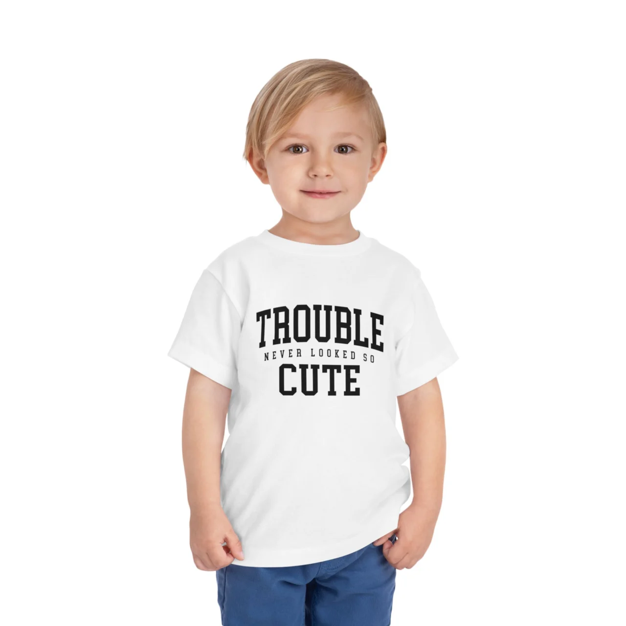 Trouble Never Looked So Cute Shirt - Funny Toddler Tee - Image 2