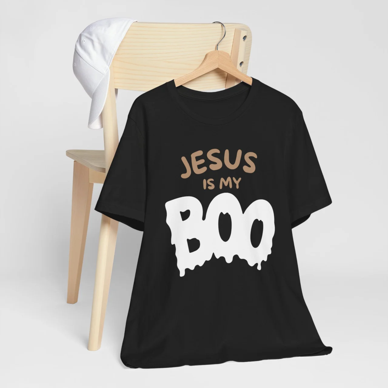 Jesus Is My Boo Shirt - Funny Christian Halloween Tee, Faith-Inspired Fall Shirt, Unisex Casual Outfit, Christian Trick-or-Treat Top