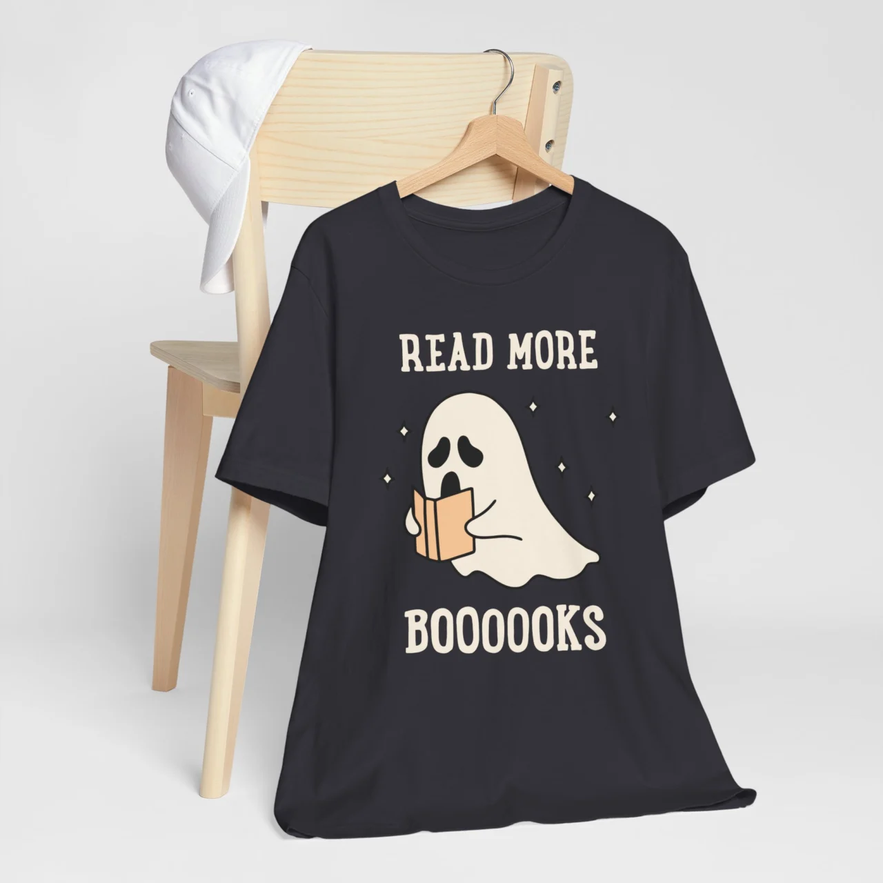 Read More Books Ghost T-Shirt - Halloween Book Lover Tee - Teacher Halloween T-Shirt