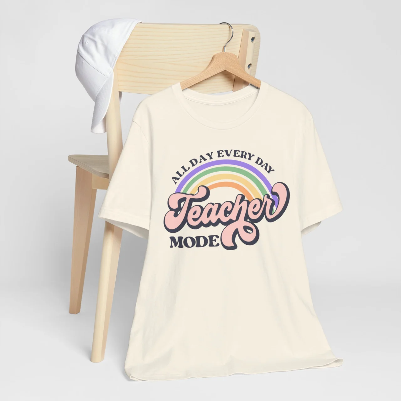 All Day Every Day Teacher Mode T-Shirt - Teacher Life Tee - graphic teacher t-shirt.
