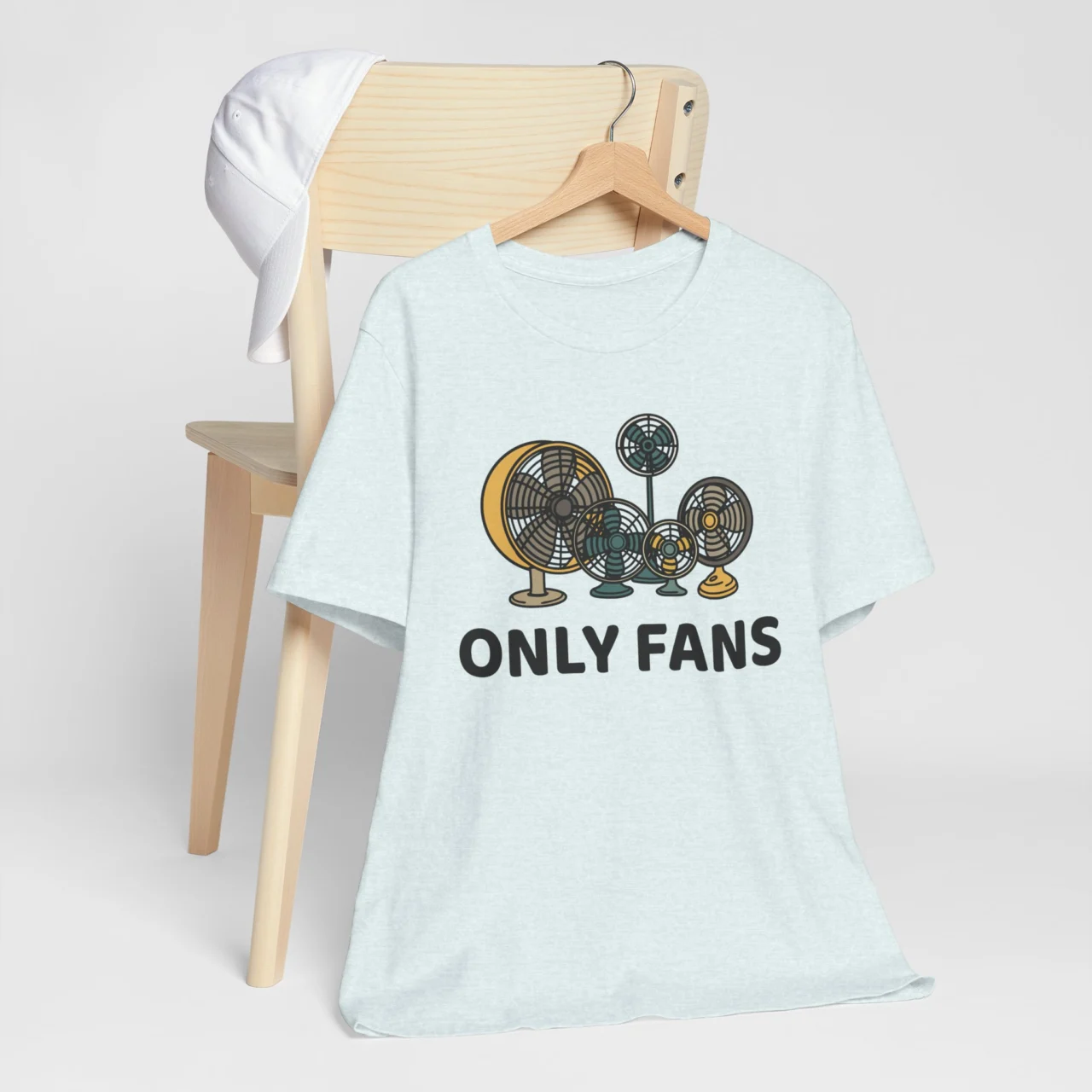Funny sarcastic Only Fans shirt with ironic fan-themed graphic, casual meme humor shirt.
