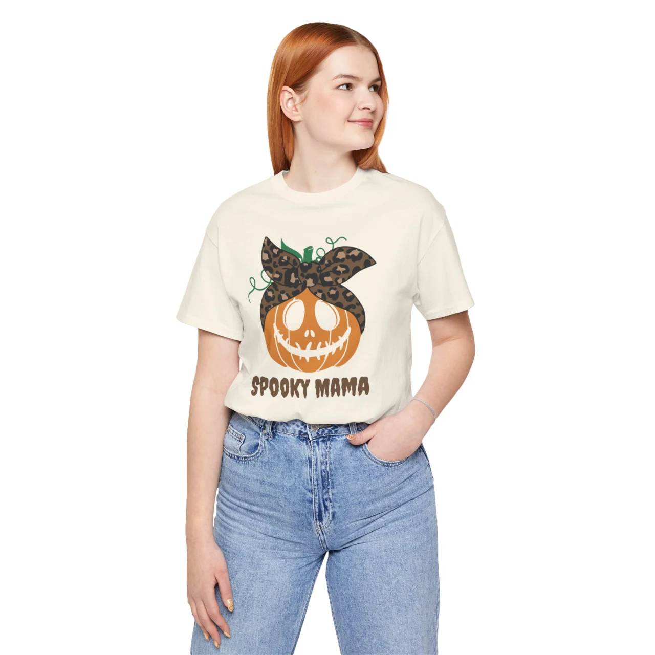 Spooky Mama Halloween T-Shirt - Pumpkin Graphic Tee - Image 2