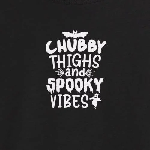 Chubby Thighs Spooky Vibes Baby Onesie Design