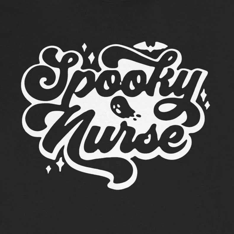 Spooky Nurse Shirt - Halloween Nurse Tee - Ghost T-Shirt - Image 9