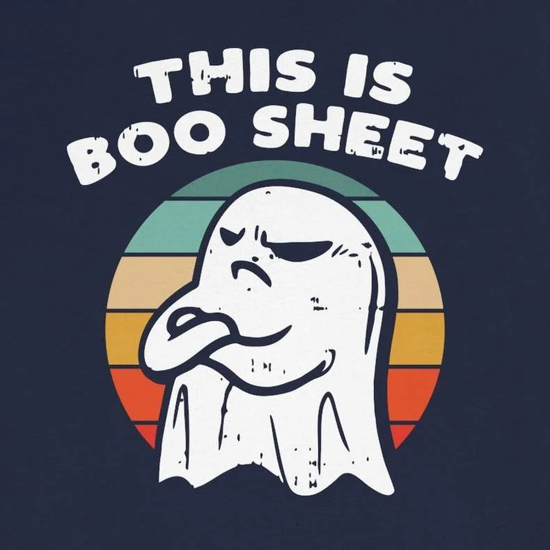 This Is Boo Sheet Shirt - Funny Halloween Ghost Tee - Image 7