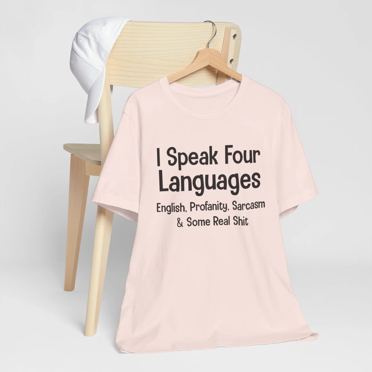 I Speak Four Languages English Profanity Sarcasm Funny Graphic Tee - Bold Humor Shirt - Image 3