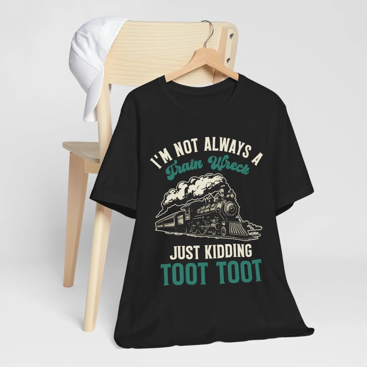 I'm Not Always A Train Wreck Toot Toot Funny Sarcastic Graphic Tee - Self-Aware Humor Shirt - Image 4