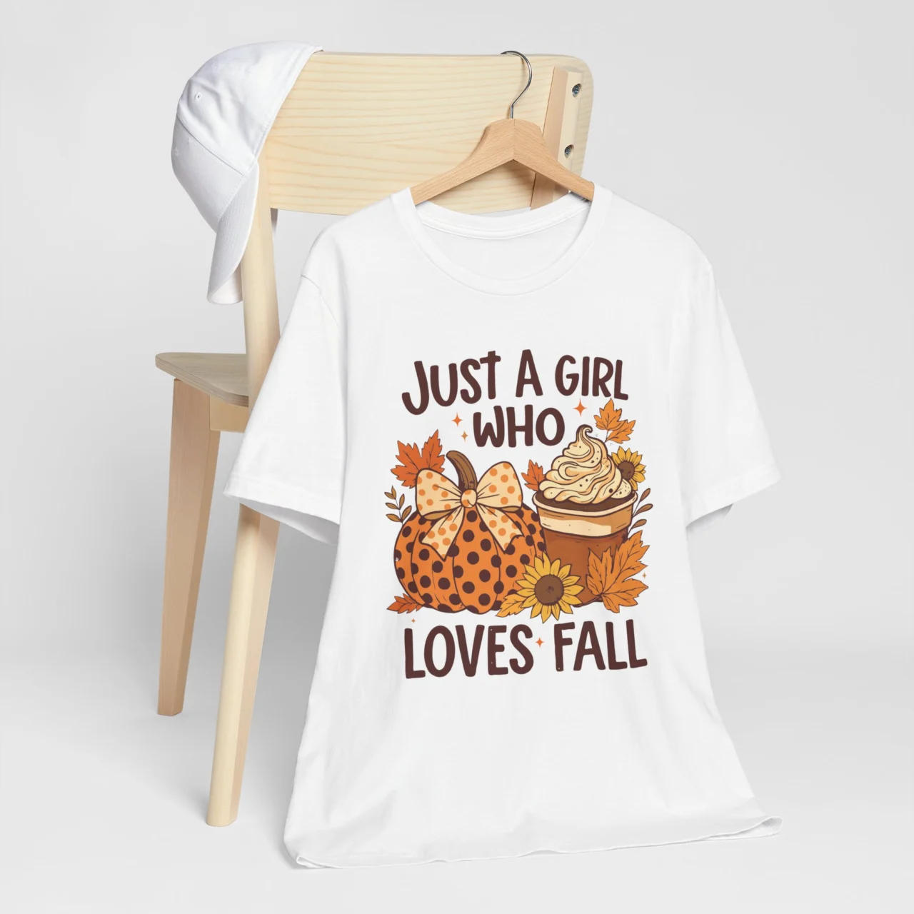Just a Girl Who Loves Fall Shirt - Pumpkin Spice Autumn Tee - Image 3