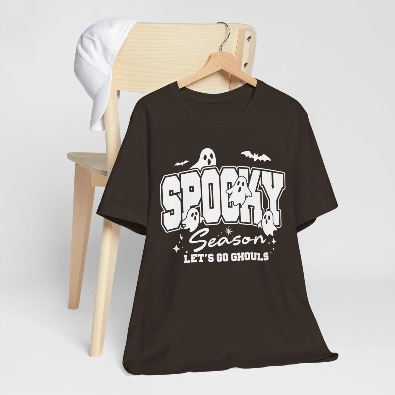Spooky Season Lets Go Ghouls Shirt - Retro Ghost Halloween Tee - Image 3