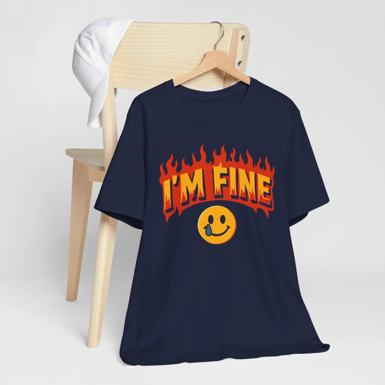 I'm Fine Funny Flaming Sarcastic Graphic Tee - This Is Fine Chaos Humor Shirt - Image 5