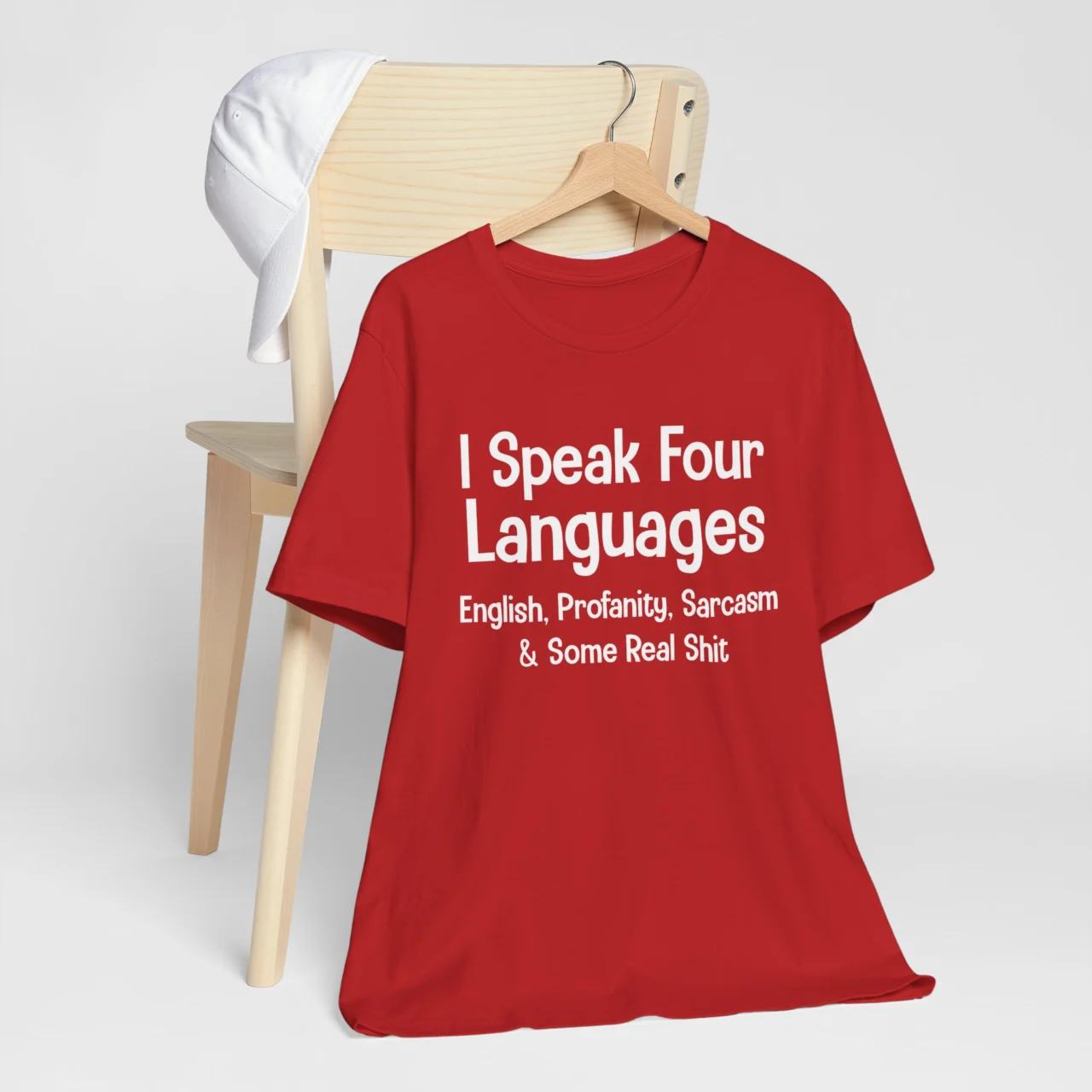 I Speak Four Languages English Profanity Sarcasm Funny Graphic Tee - Bold Humor Shirt - Image 9