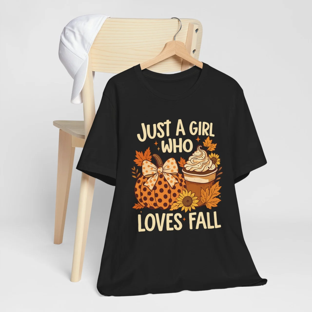Just a Girl Who Loves Fall Shirt - Pumpkin Spice Autumn Tee - Image 5
