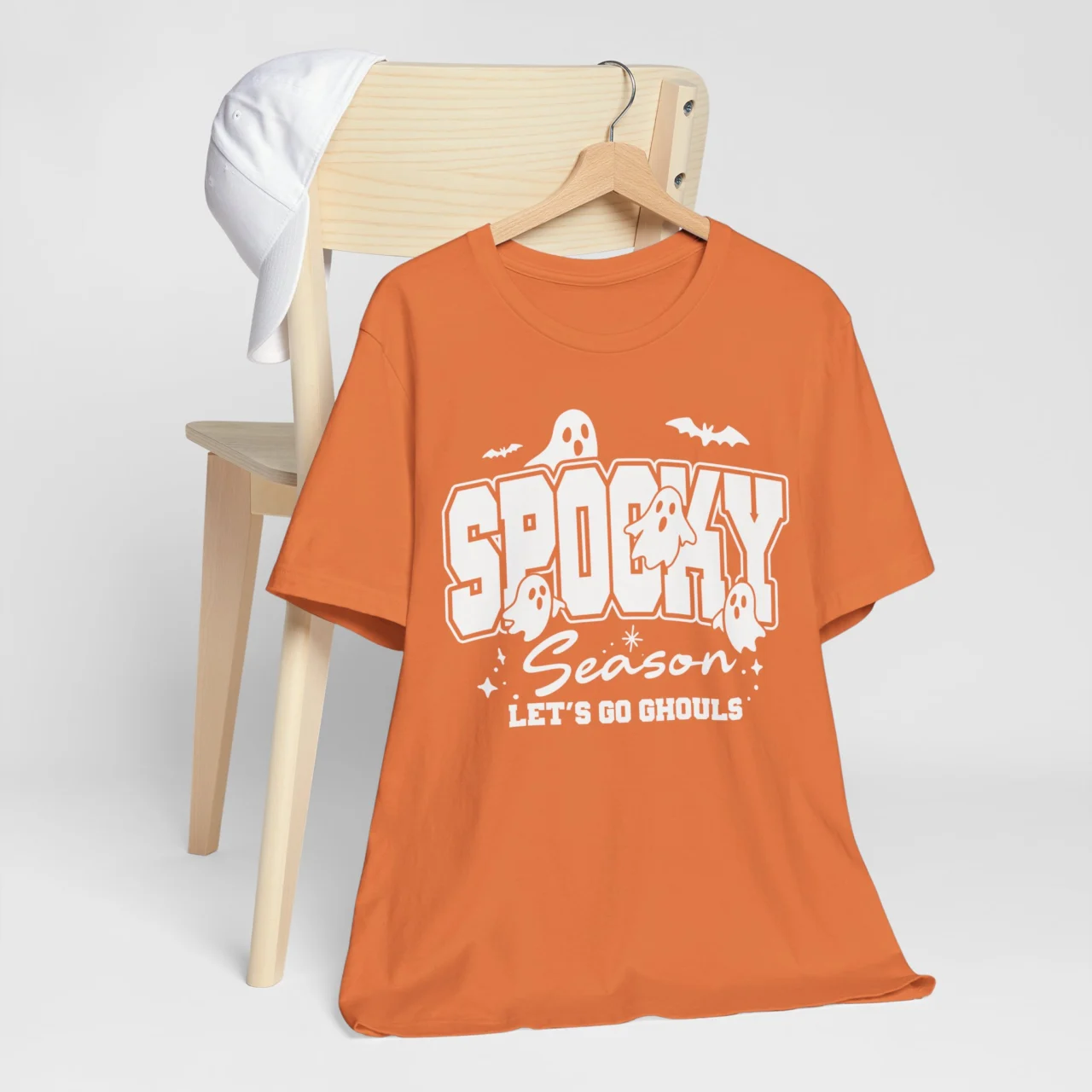 Spooky Season Lets Go Ghouls Shirt - Retro Ghost Halloween Tee - Image 5