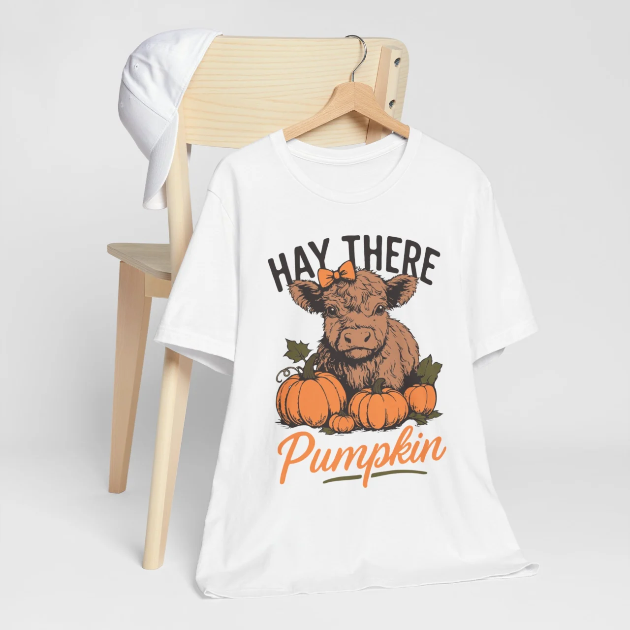 Hay There Pumpkin Shirt - Cute Baby Highland Cow T-Shirt - Image 3