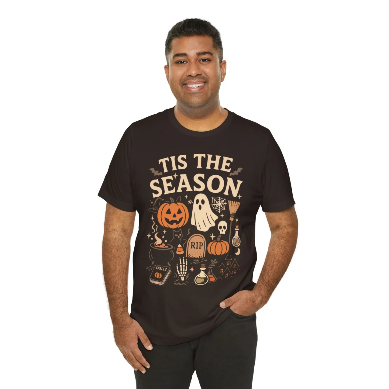 Tis The Season Halloween Shirt - Vintage Ghost Pumpkin Tee, Retro Halloween T-Shirt, Mens Womens Unisex Soft Crewneck Graphic Top Shirt
