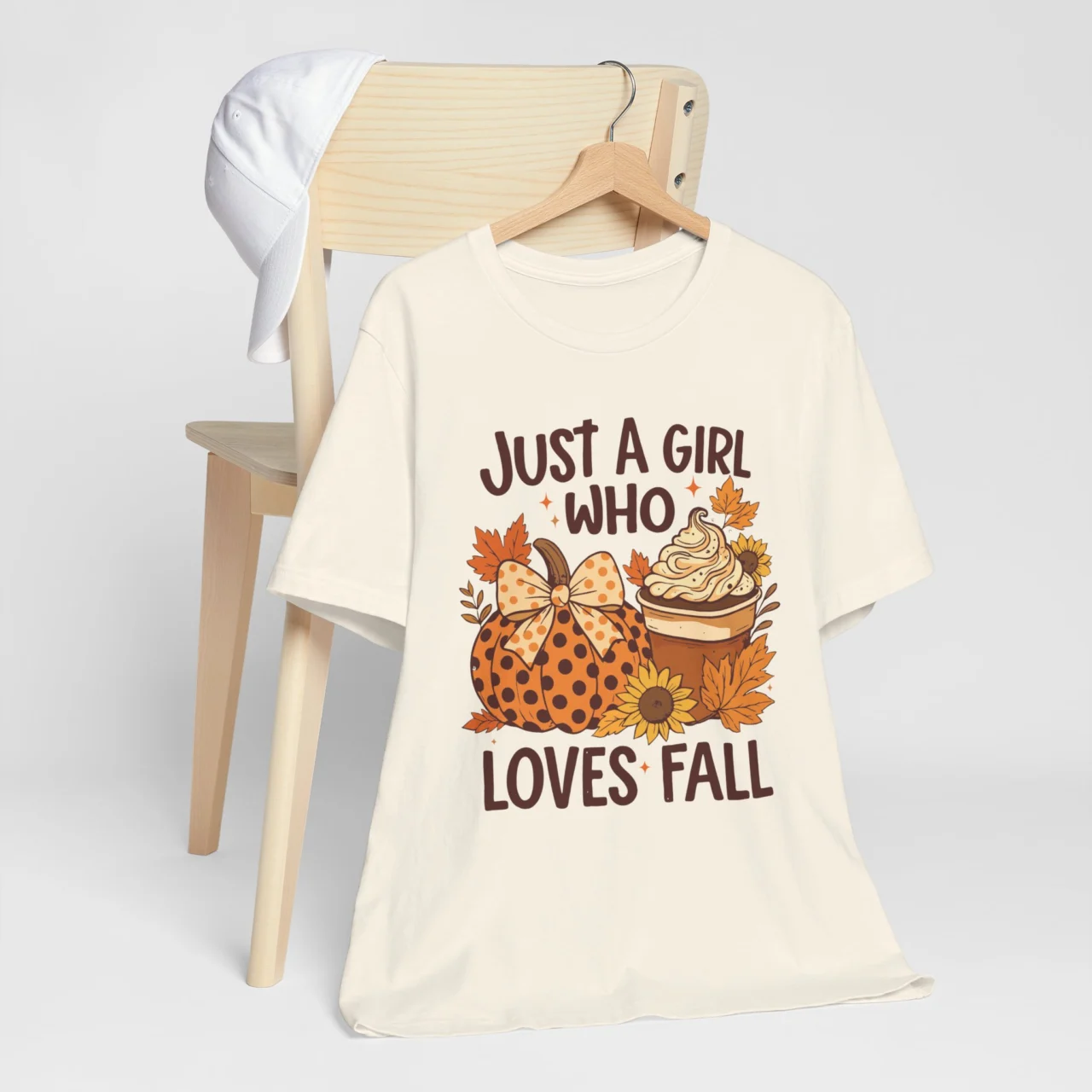 Just a Girl Who Loves Fall Shirt - Pumpkin Spice Autumn Tee - Image 6