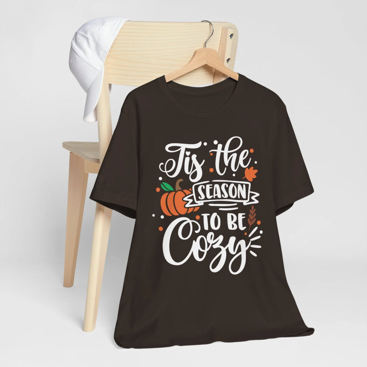 ‘Tis The Season To Be Cozy Pumpkin Shirt - Fall Graphic Tee - Image 4