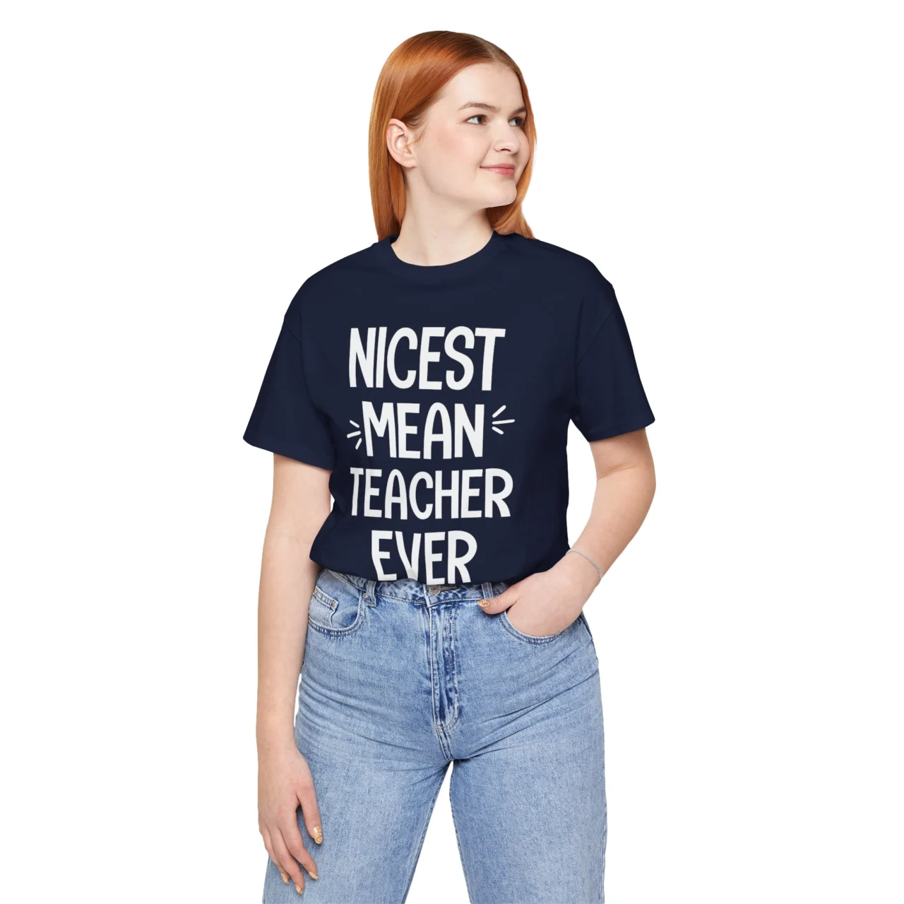 Nicest Mean Teacher Ever Shirt - Funny Teacher Tee, Sarcastic Classroom T-Shirt, Back to School Gift for Educators, Cute Teacher Life Shirt Mens Womens Unisex Soft Crewneck Graphic Top Shirt