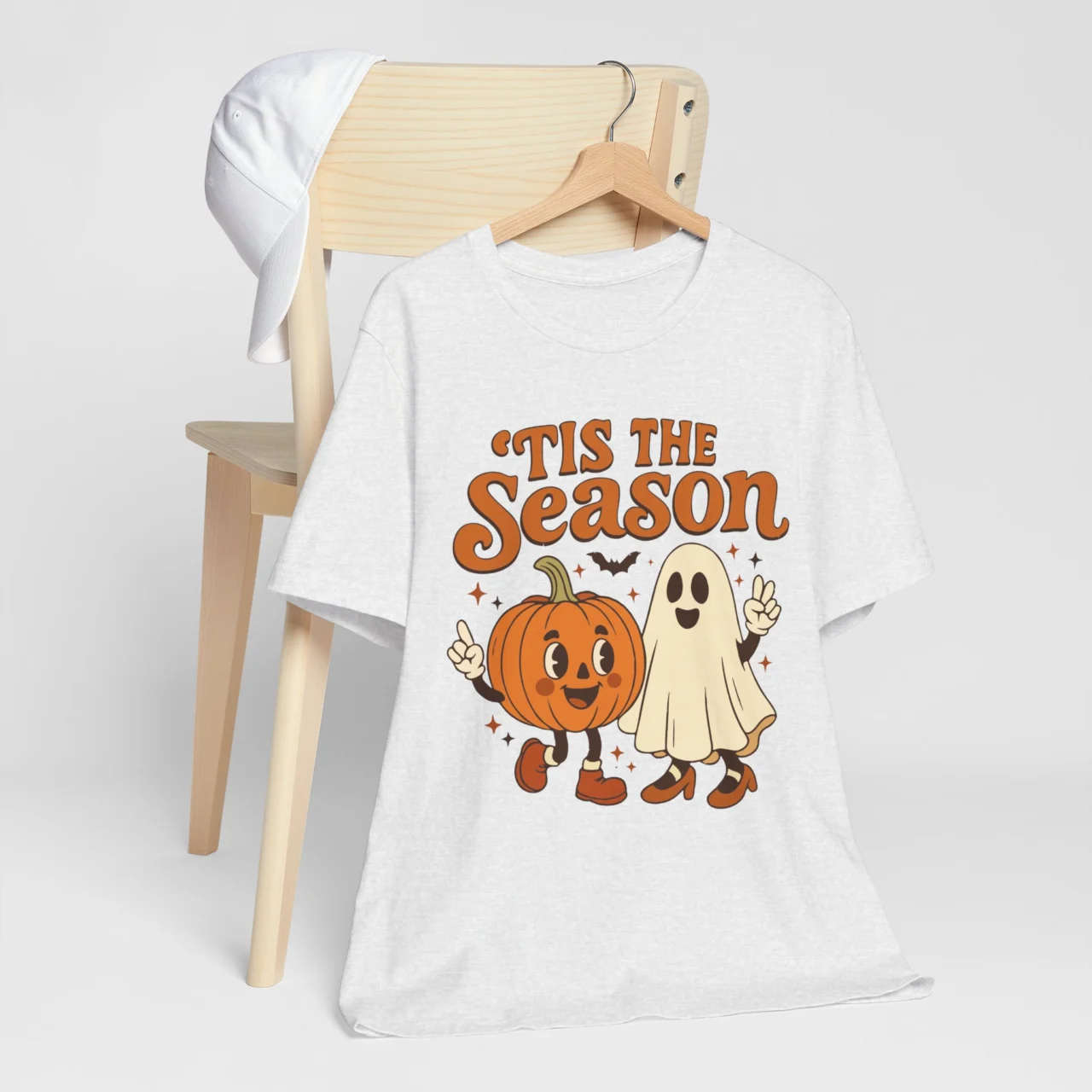 ’Tis The Season Halloween Pumpkin and Ghost Shirt - Image 3
