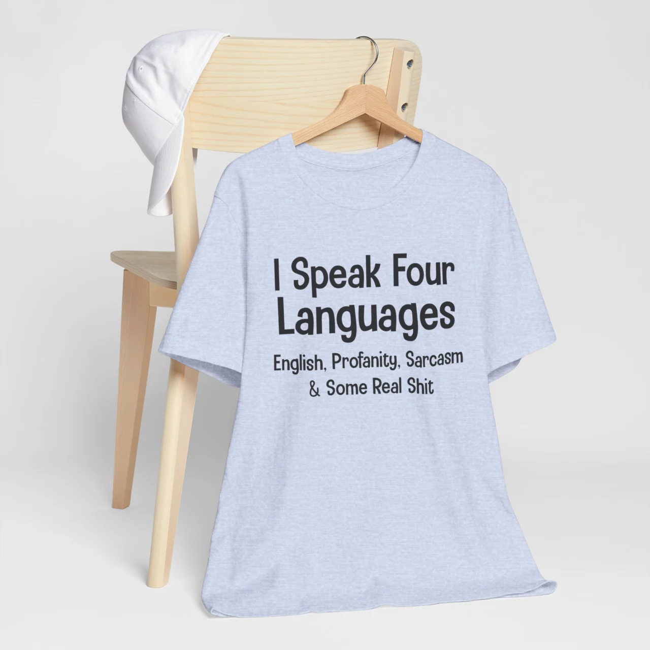 I Speak Four Languages English Profanity Sarcasm Funny Graphic Tee - Bold Humor Shirt - Image 6