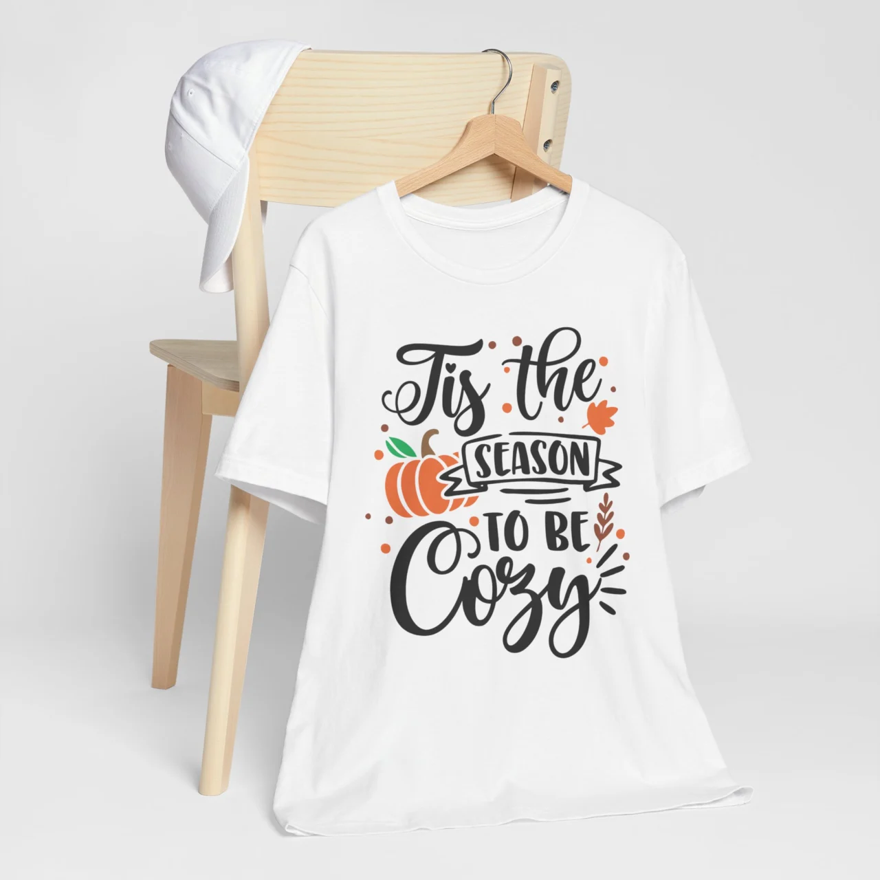 ‘Tis The Season To Be Cozy Pumpkin Shirt - Fall Graphic Tee - Image 3