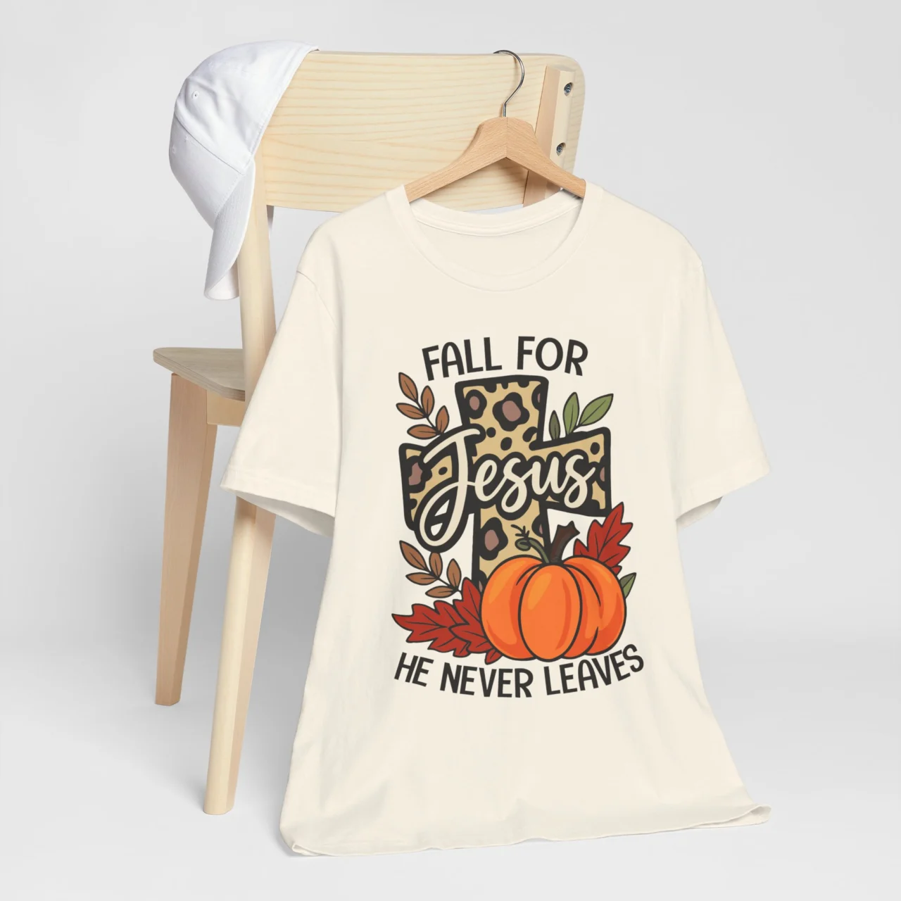 Fall For Jesus He Never Leaves Shirt - Christian Fall Tee - Image 7