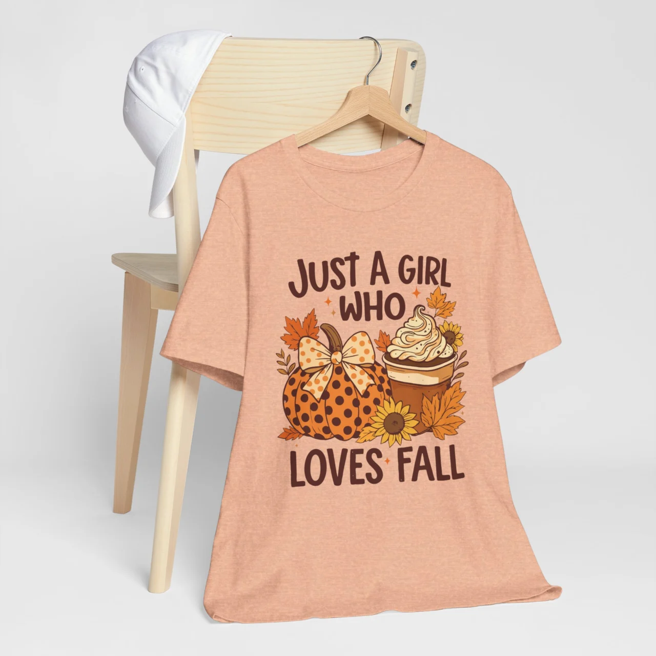Just a Girl Who Loves Fall Shirt - Pumpkin Spice Autumn Tee - Image 7