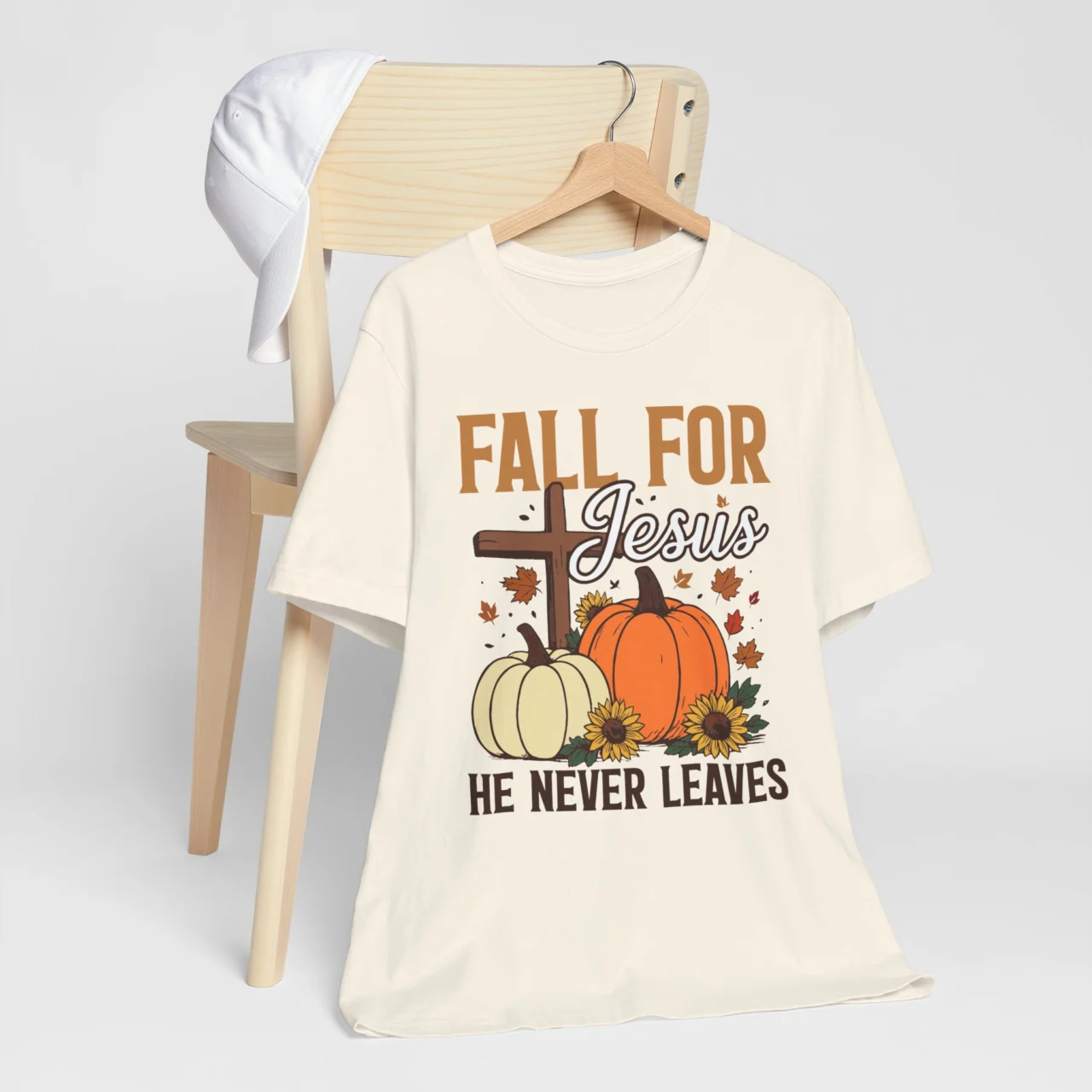 Fall For Jesus He Never Leaves Christian Shirt - Funny Fall Tee - Image 7