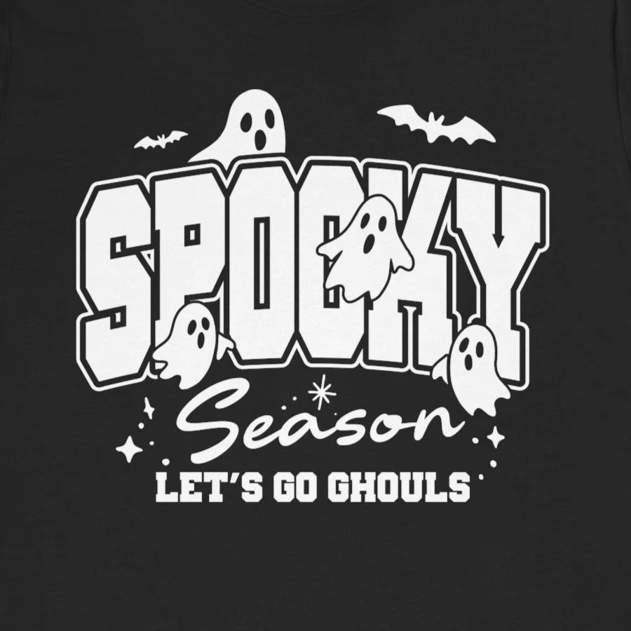 Spooky Season Lets Go Ghouls Shirt - Retro Ghost Halloween Tee - Image 9