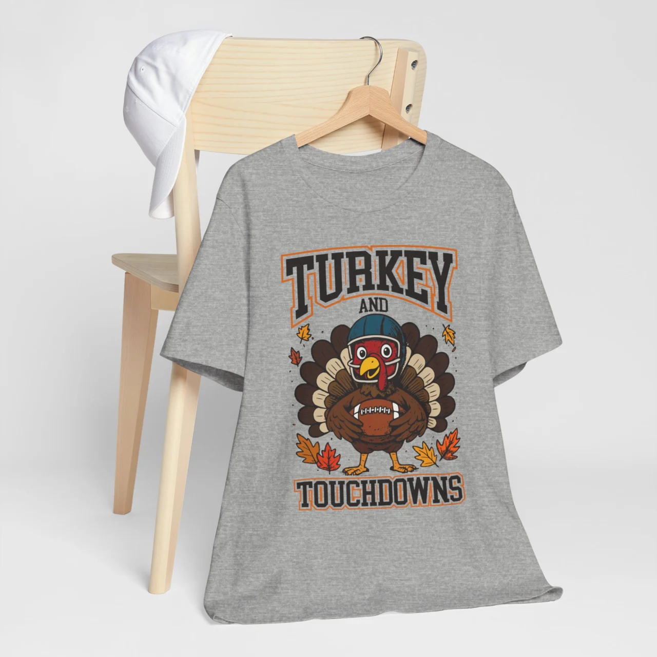 Turkey and Touchdowns Shirt - Funny Thanksgiving Football Tee - Image 9