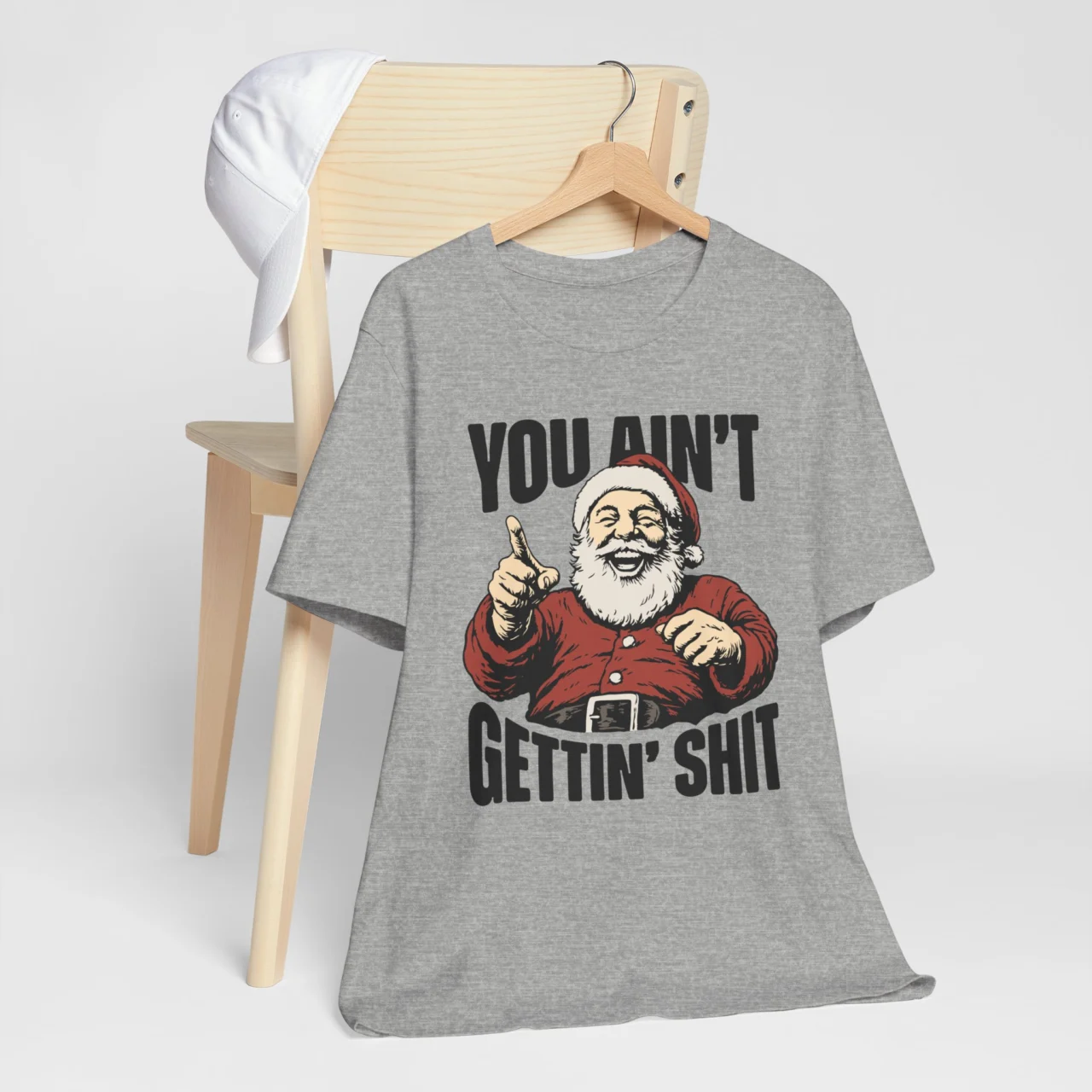 You Ain't Gettin' Shit Santa Shirt - Funny Sarcastic Christmas Tee - Image 7