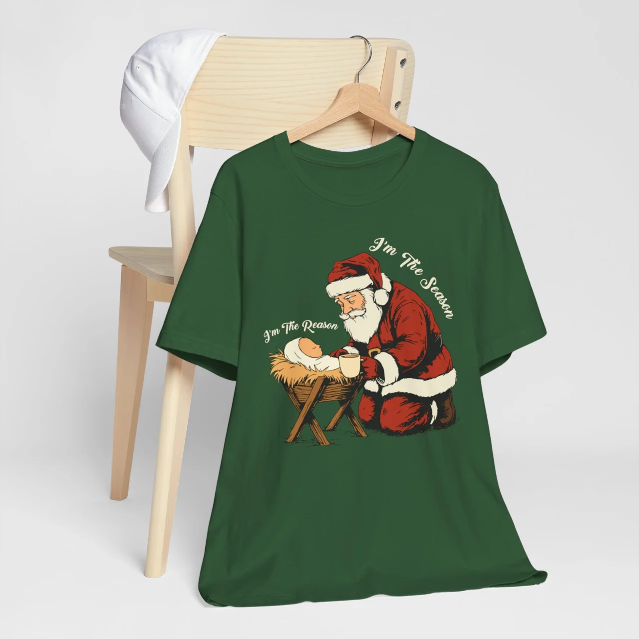 I'm the Reason I'm the Season Shirt - Baby Jesus and Santa Shirt - Image 6