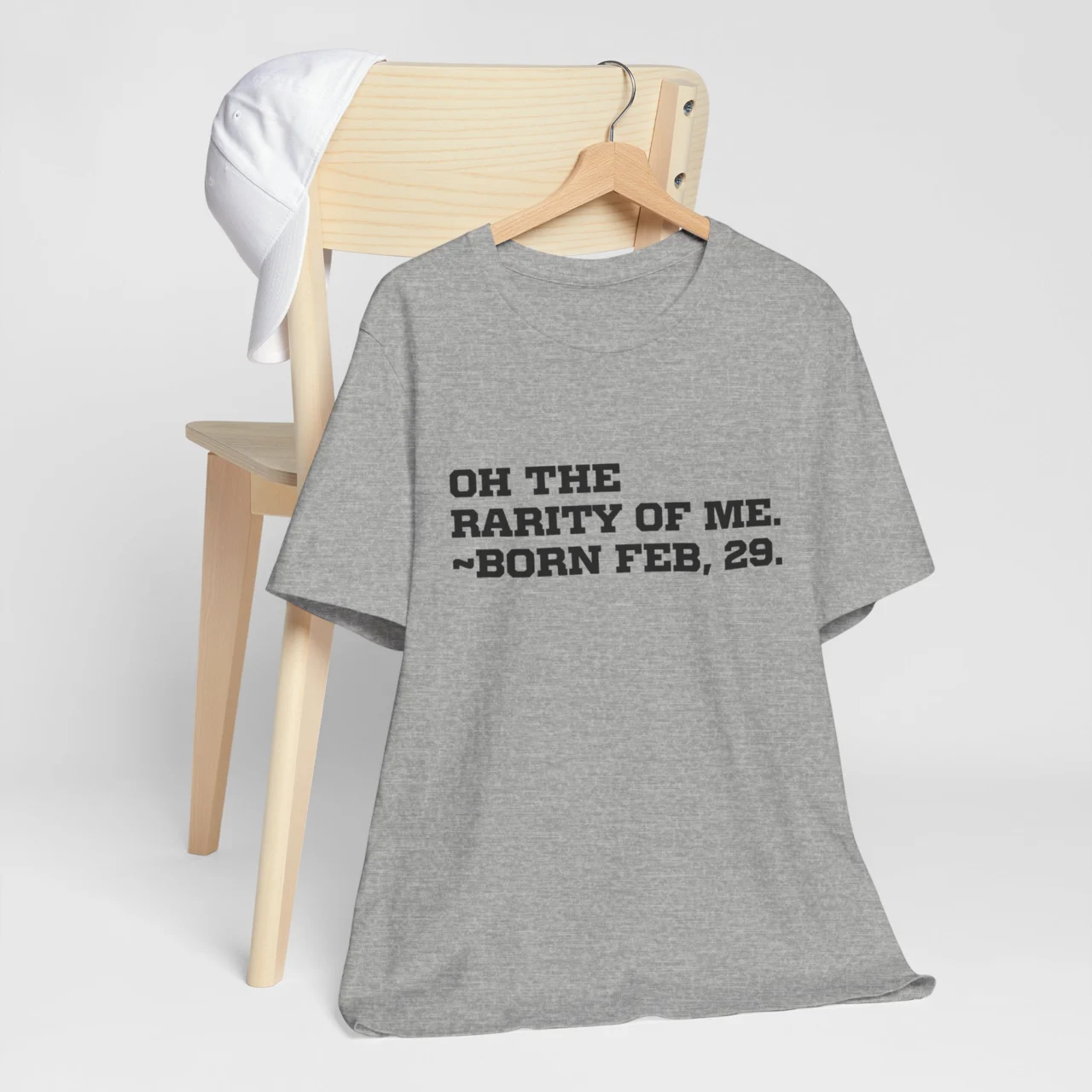 Oh The Rarity Of Me Born Feb 29 Funny Leap Year Birthday Graphic Tee - Rare Birthday Shirt - Image 6