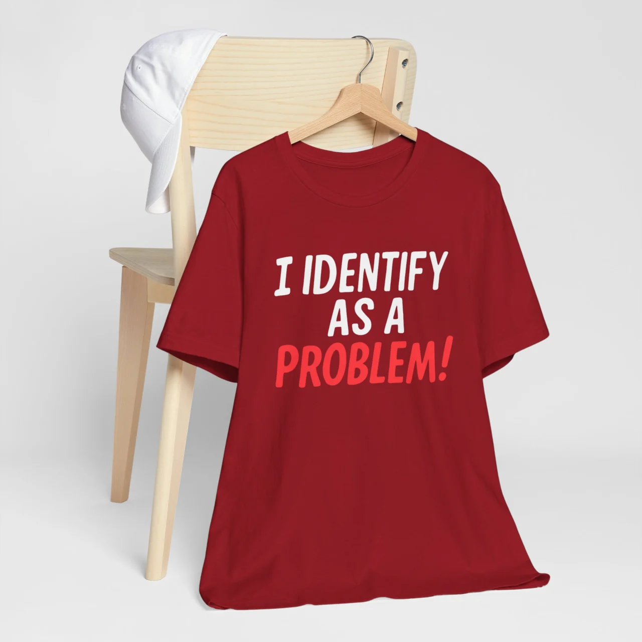 I Identify As A Problem Funny Sarcastic Graphic Tee - Bold Self-Aware Humor Shirt - Image 5