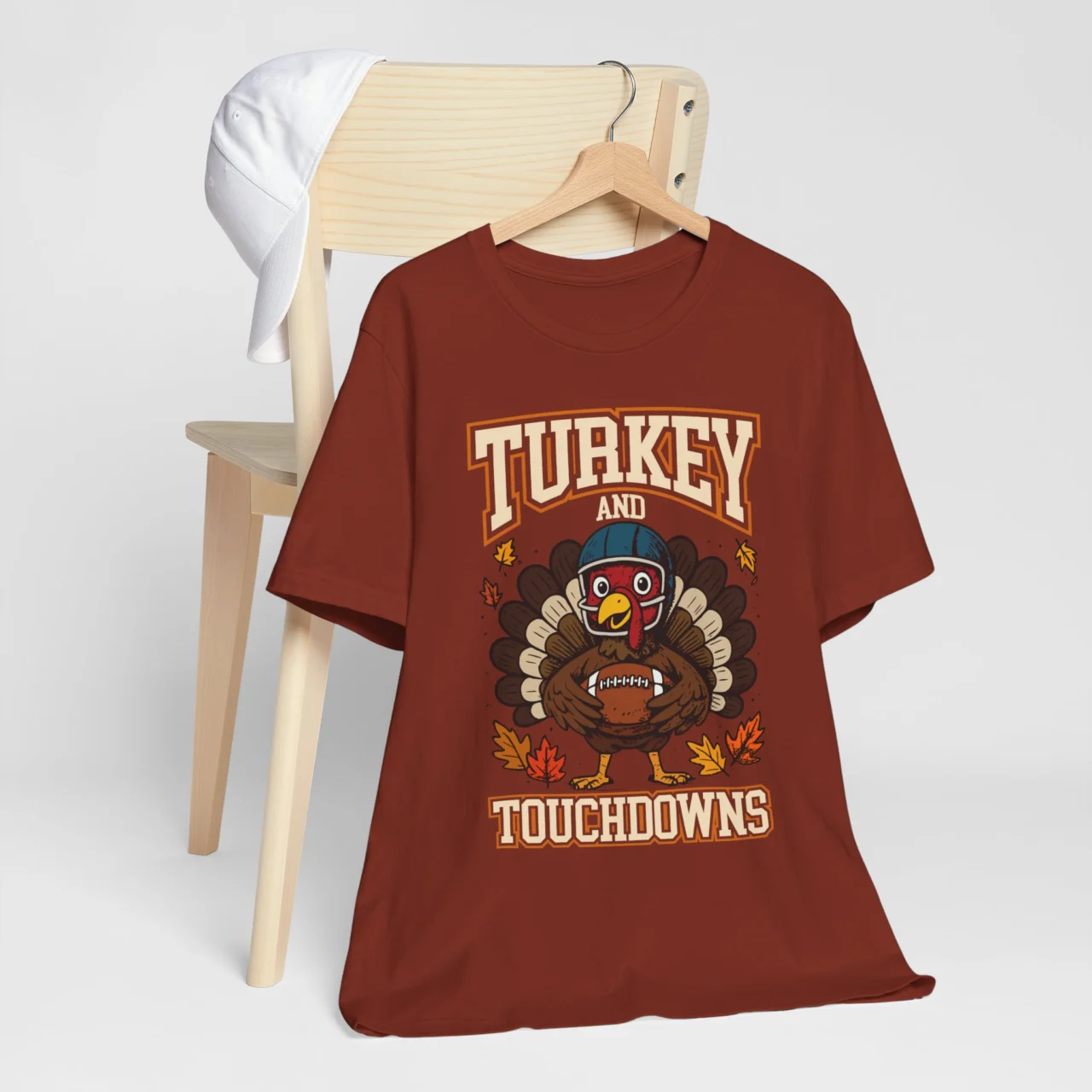 Turkey and Touchdowns Shirt - Funny Thanksgiving Football Tee - Image 6