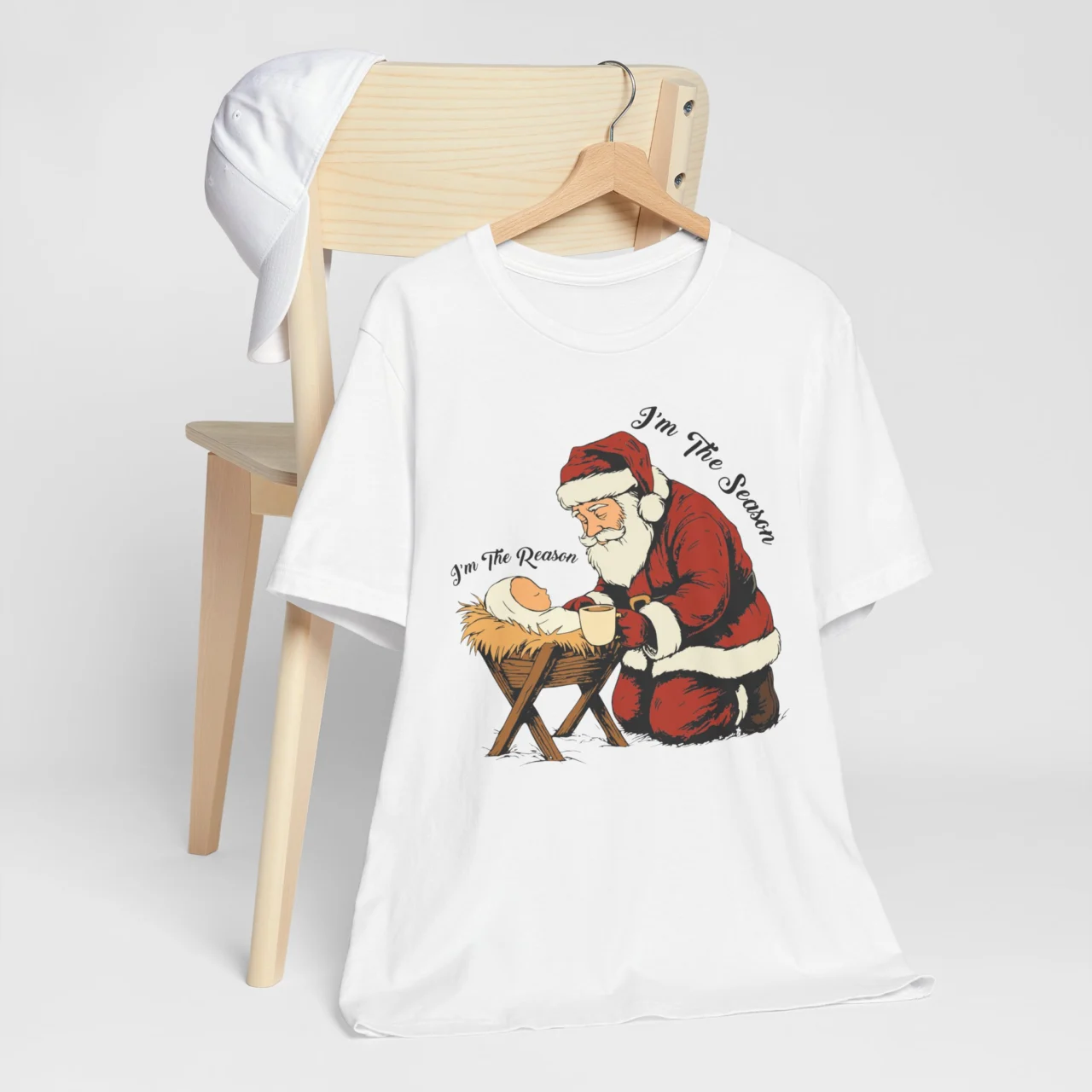 I'm the Reason I'm the Season Shirt - Baby Jesus and Santa Shirt - Image 3