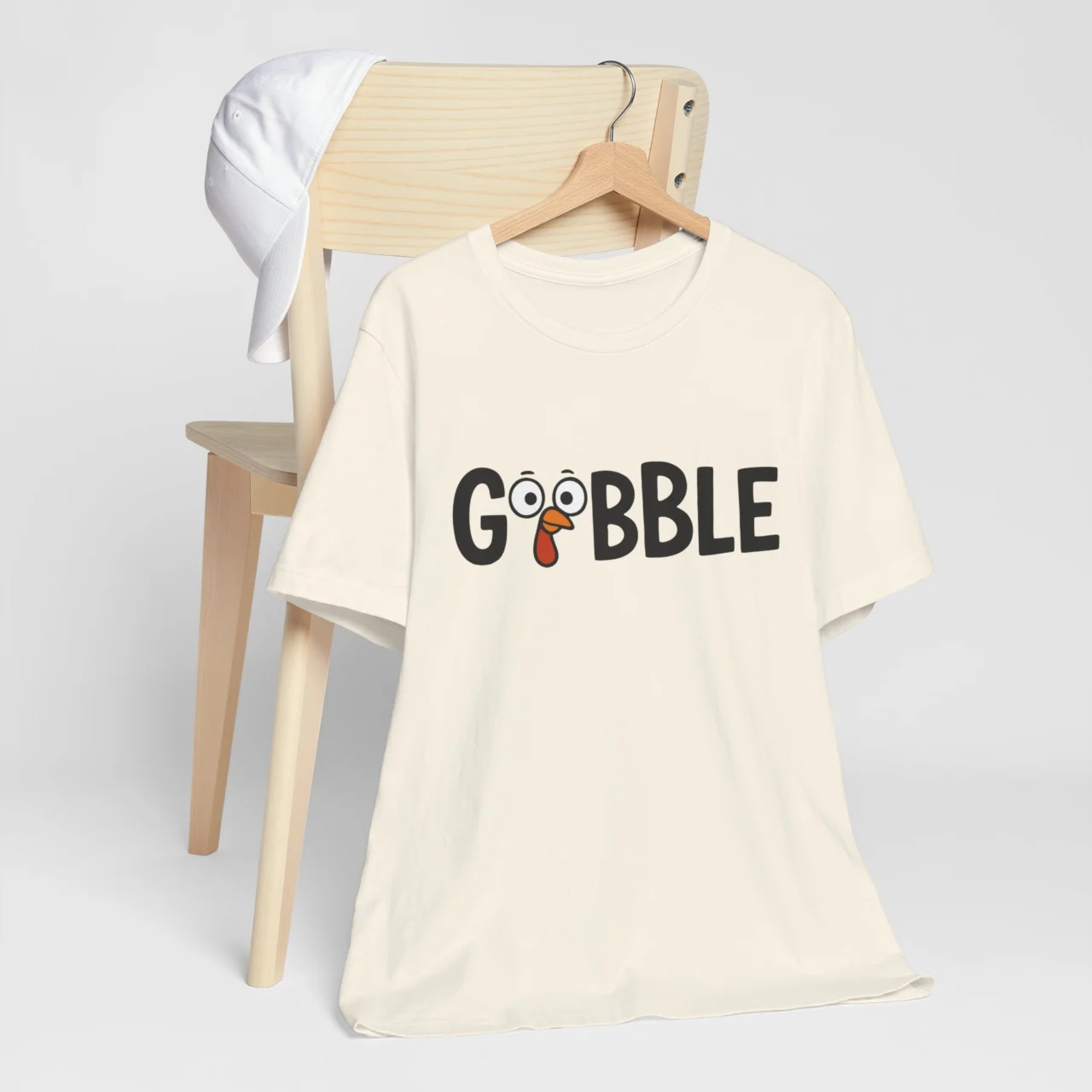 Funny Thanksgiving T-Shirt - Gobble Graphic Tee - Funny Turkey Face T-Shirt - Image 8