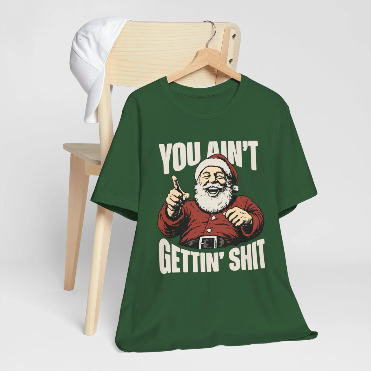 You Ain't Gettin' Shit Santa Shirt - Funny Sarcastic Christmas Tee - Image 5